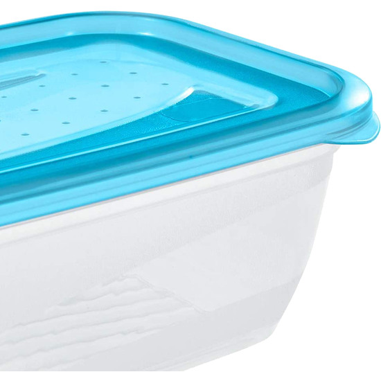 SET DE 5 FIAMBRERAS, 5 X 500 ML, 15,5 X 10,5 X 6 CM, FREDO FRESH, AZUL TRANSPARENTE image 5