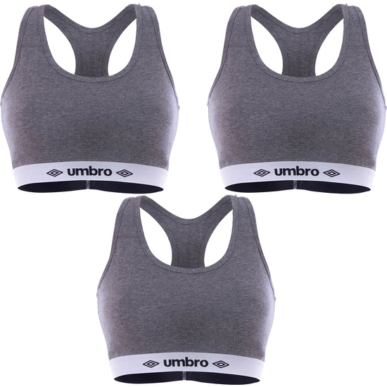 PACK DE 3 SUJETADOR DEPORTIVO GRIS UMBRO image 0