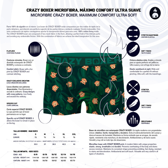 BOXER UNITARIO CRAZY BOXER - MICROFIBRA - MULTICOLOR image 1